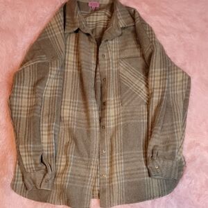 Plaid Button-Up Jacket